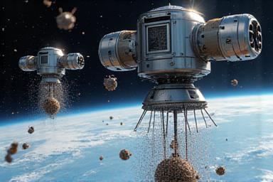 Una tecnologia avanzata cattura un detrito spaziale in orbita terrestre